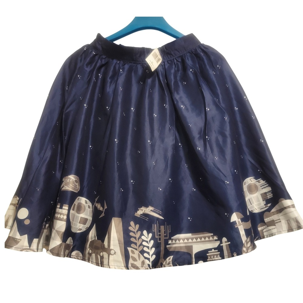 Her Universe Star Wars Disney Parks Border Print Skirt Navy Blue XS New